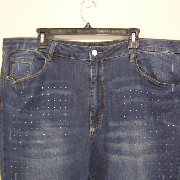BEBE Heartbreaker Crop Jeans Size 24W - Picture 3 of 10